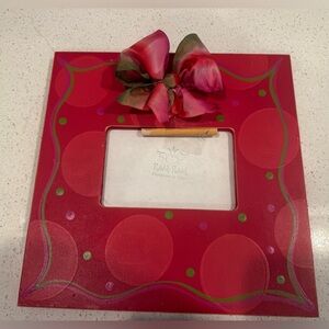 Red Polka Dot Wooden Picture Frame with Bow
